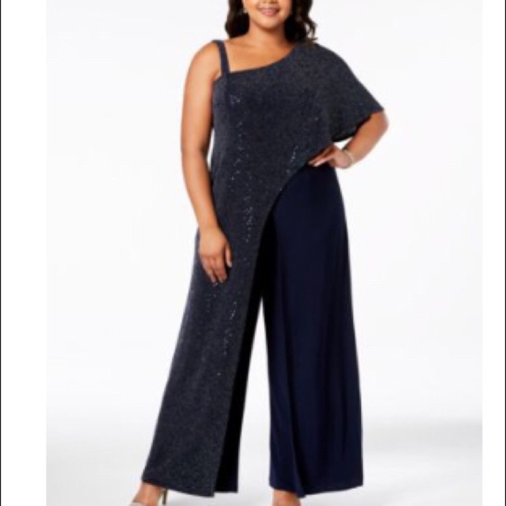 Sparkling Navy Pantsuit Jumper